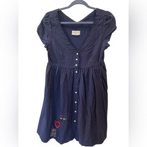 Ralph Lauren Denim & Supply Women’s Star Polka Dot W/Patches Blue Dress Medium